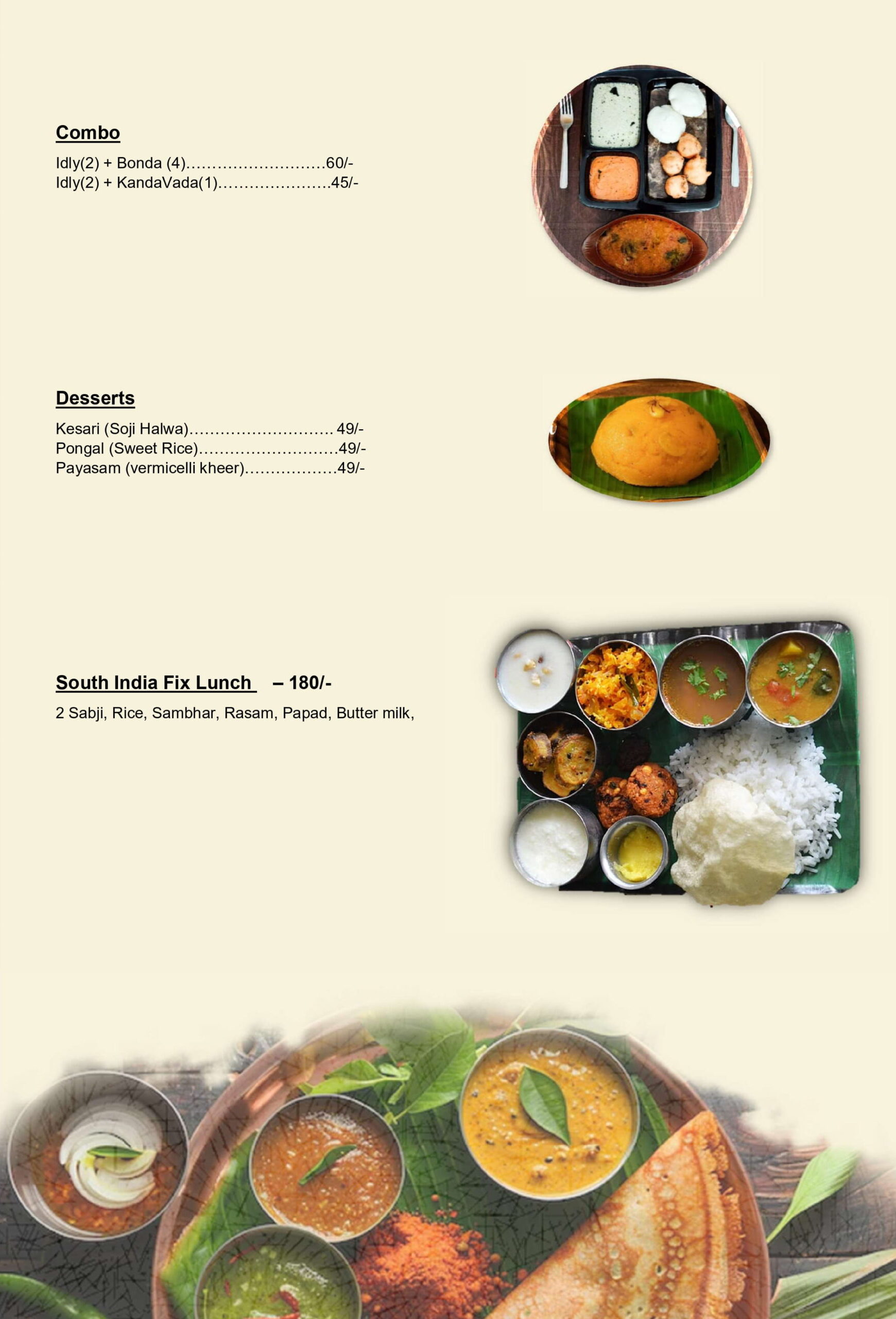 annalaxmi kitchen menu page 2